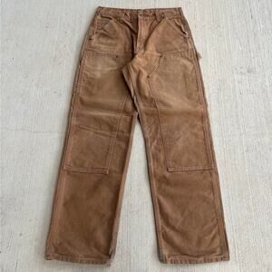 Carhartt B136 BRN brown double knee work wear carpenter pants